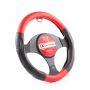 Оплетка на руль Autoprofi AP-1946 BK/RD (M) M экокожа черный/красный